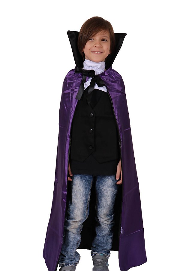 Fantasia De Vampiro Conde Drácula Infantil C/capa-dentadura