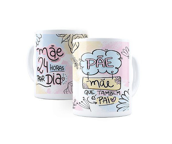 Caneca de Cerâmica - Mãe 24 Horas Por Dia