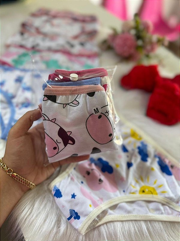 Kit de Calcinha infantil com 3