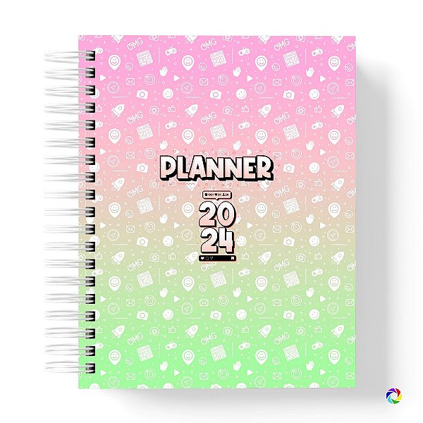Planner Tech Feminino - 2024 Datado - Personalize - Capa 03