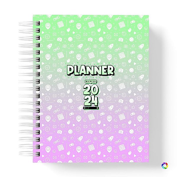 Planner Tech Feminino - 2024 Datado - Personalize - Capa 04