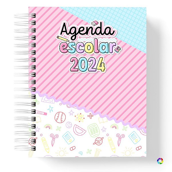 Agenda Escolar Infantil - Menina - Datada 2024