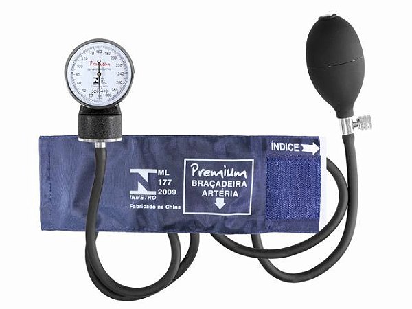 Esfigmomanômetro em Nylon com fecho em velcro - Infantil - com Estetoscópio - Premium