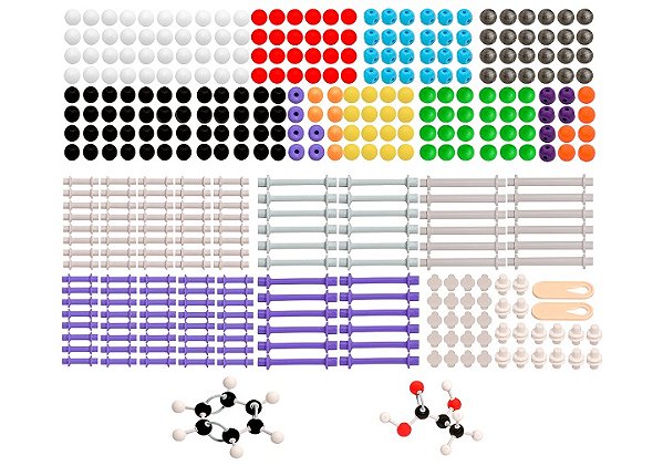 MODELO MOLECULAR AVANÇADO ORGÂNICA E INORGÂNICA 810 PEÇAS