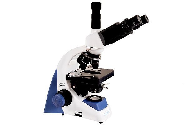 MICROSCÓPIO BIOLÓGICO TRINOCULAR AUMENT. 40X A 1600X ILUM LED 3W