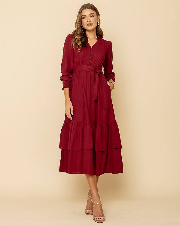 Vestido Serena Vinho