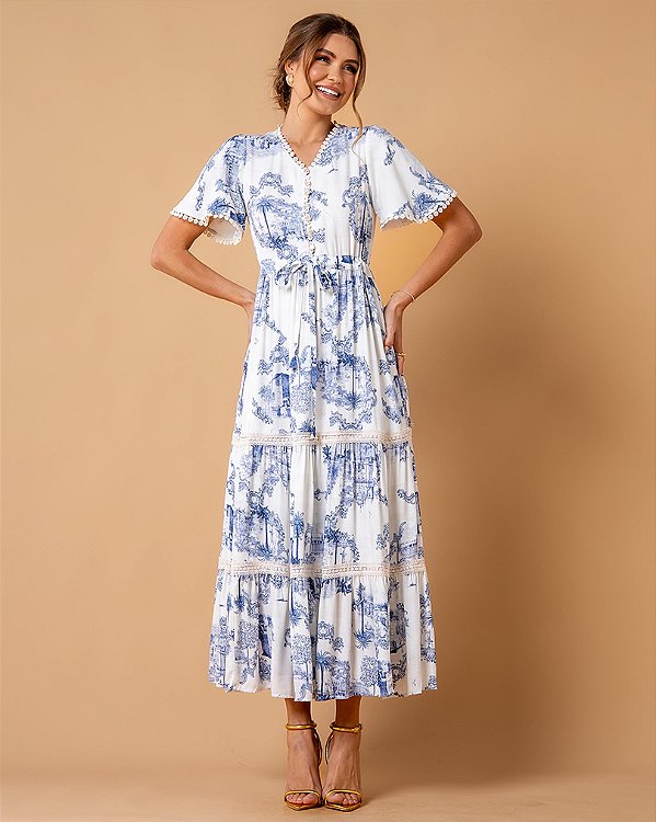 Vestido Carmelitas - Azul