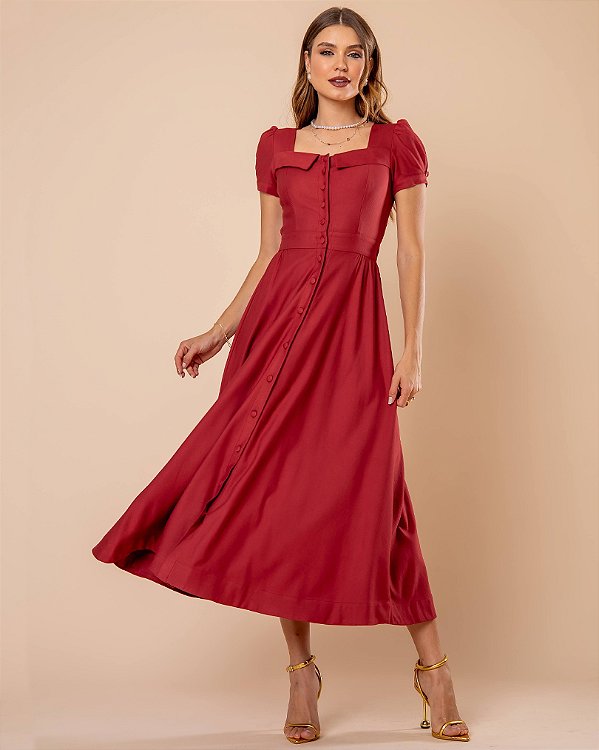 Vestido Beatrice - Vermelho