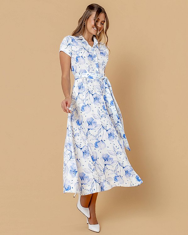 Vestido Madalena - Azul