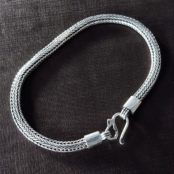 Pulseira Prata de Bali 925 14gr x 5mm
