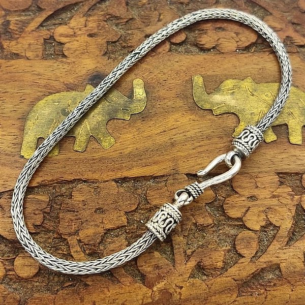 Pulseira Prata de Bali 925 9,5gr x 2,6mm