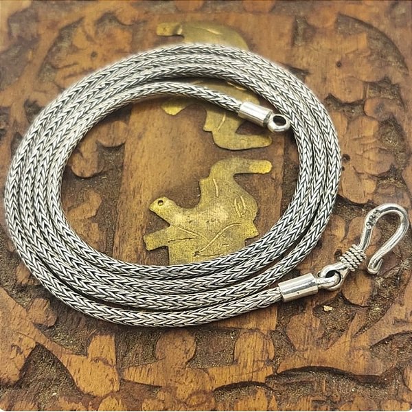 Corrente Prata Bali 2,2mm x 60 cm x 15gr