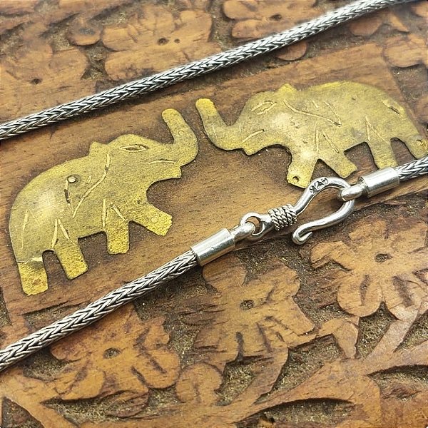 Corrente Prata Bali 2,2mm x 60 cm x 15gr