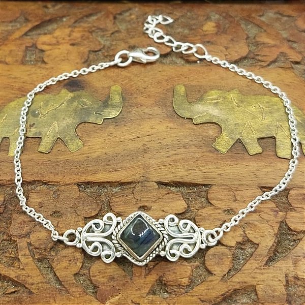 Pulseira de Prata 925 Labrtadorita - Life by
