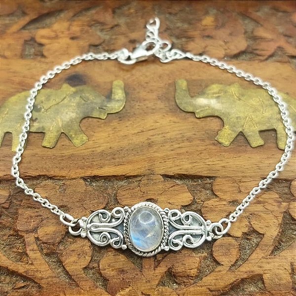 Pulseira Life de Prata 925 com Pedra da Lua