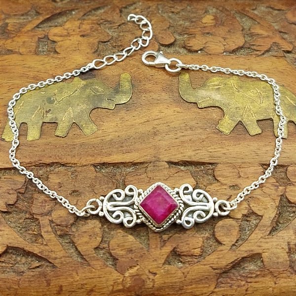Pulseira de Prata 925 Rubi Life