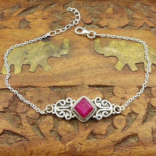 Pulseira de Prata 925 Rubi Life