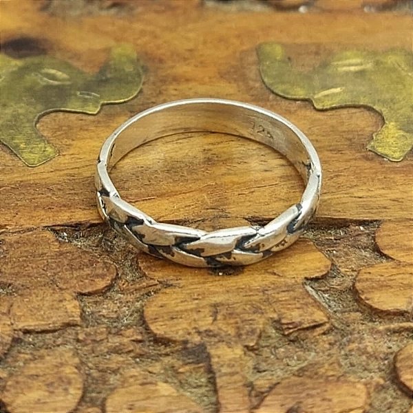 Meia aliança Prata Bali 925 - Trançada