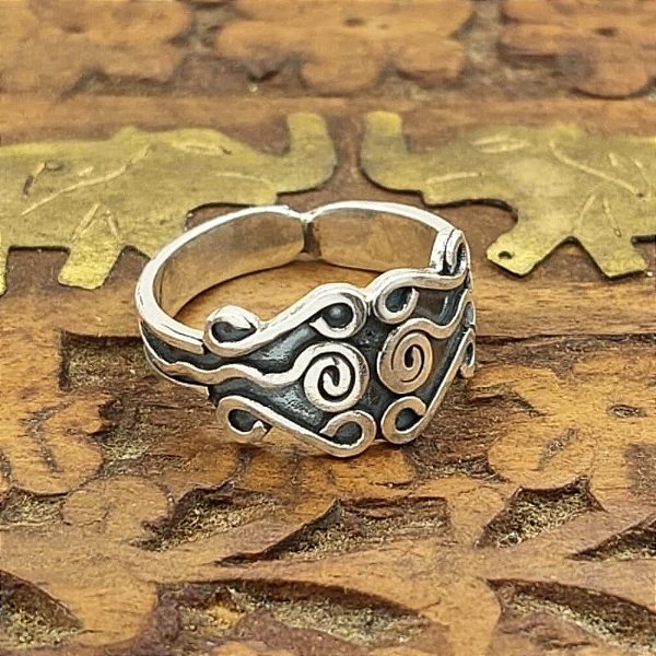 Anel Prata bali 925 Arabesco