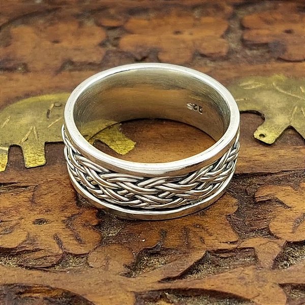 Anel Bali Prata 925 8 Fios - Fixo - SOB ENCOMENDA