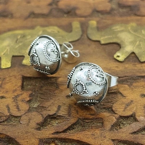 Brinco Prata 925 Bali Filigrana - 100% artesanal