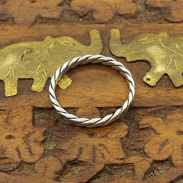 Aliança Prata 925 Bali - Trançada Média 2,5mm