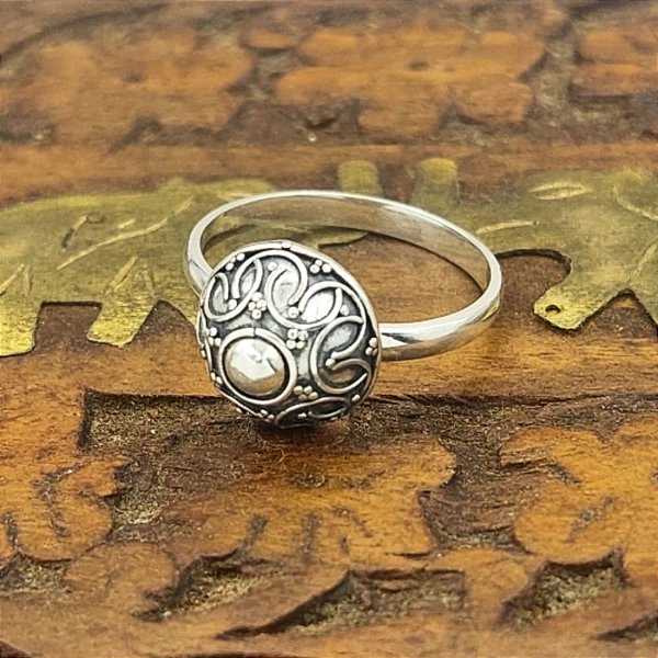Anel Prata Bali 925 Filigrana Artesanal