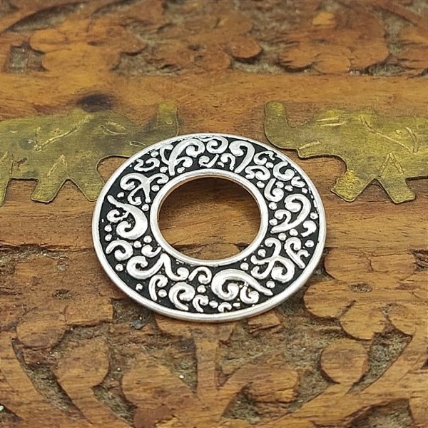 Pingente Prata 925 com Passador Oculto Índia