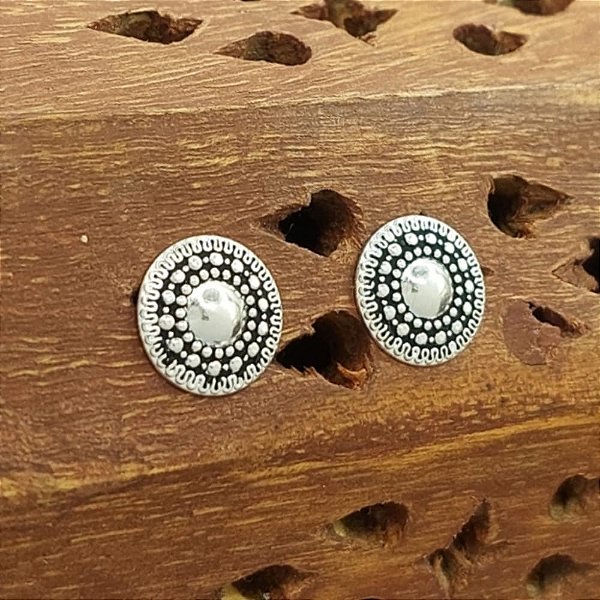 Brinco Mandala Prata 925 Índia