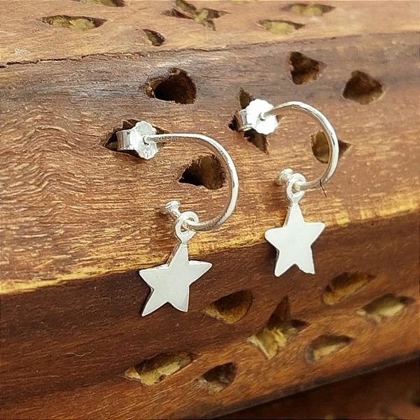 Brinco Estrela Delicado Prata 925 Tarraxa