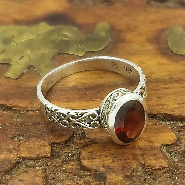 Anel Prata Bali 925 Granada - Boho - G004