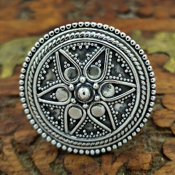 Anel de Prata 925 Estilo Boho - B014