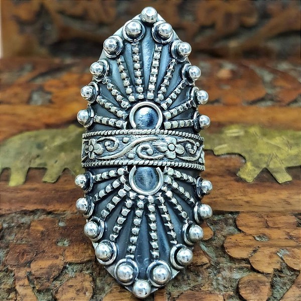 Anel Prata 925 Estilo Boho Exclusivo - B015