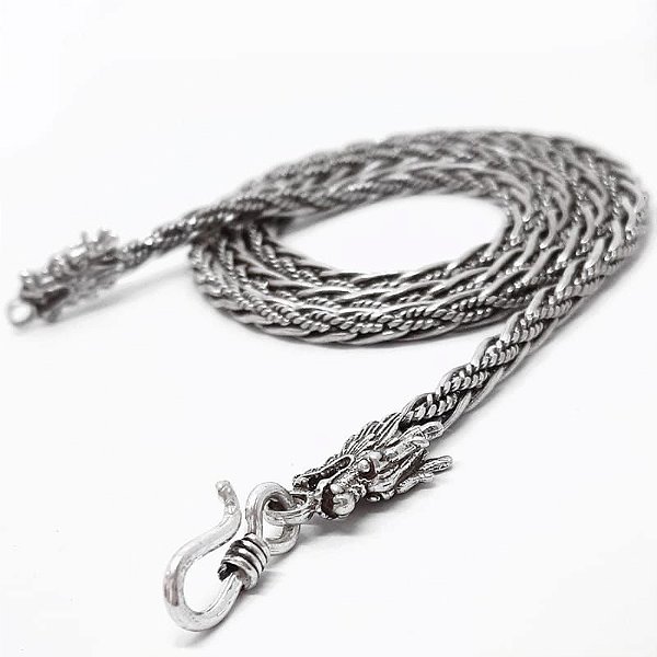 Corrente Bali 925 Fecho Cabeça de Dragão 4,5 mmx 70 cm