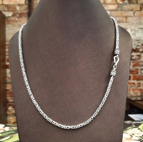 Corrente de Prata Bali 925 Borobodour 3mm x 50cm 32gr