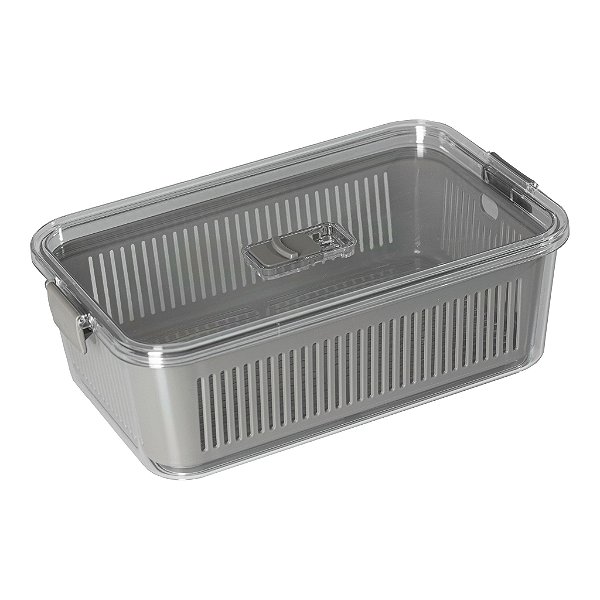 Pote Hermético Slim Cinza - 2570ml
