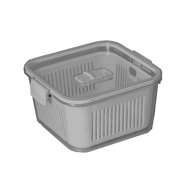 Pote Hermético Slim Cinza - 1360ml