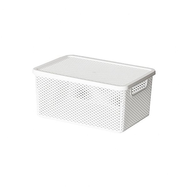 Cesto Organizador c/ Tampa Linea - 26 x 18 x 12 cm