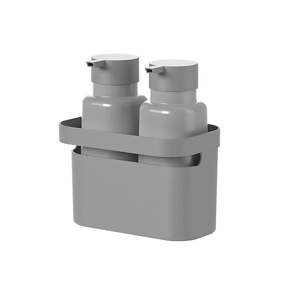 Conjunto Dispensers para detergente e Organizador Flow