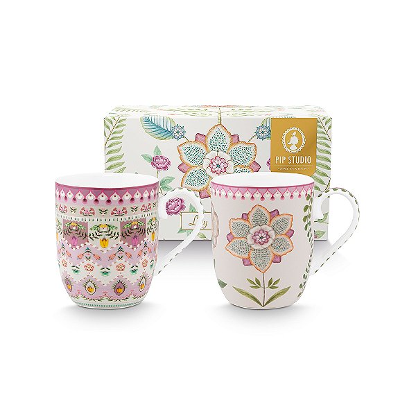 Set/ 2 Canecas Pequenas Lily & Lotus - 145ml