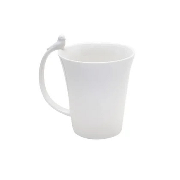 Caneca de Porcelana Birds Branco - 350ml