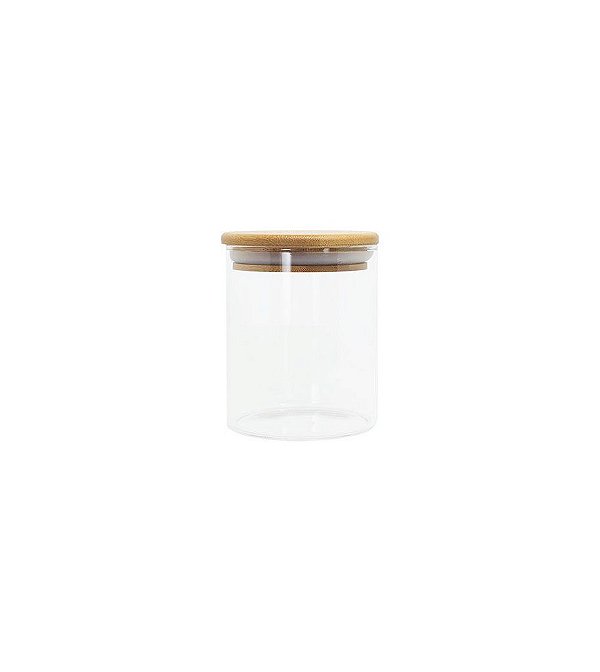 Pote de Mantimentos c/ Tampa de Bambu - 400ml