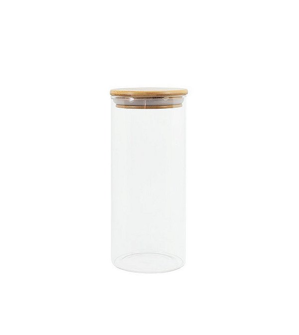 Pote de Mantimentos c/ Tampa de Bambu - 800ml
