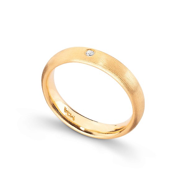 ALIANÇA SALVADOR COM DIAMANTE E OURO 18K