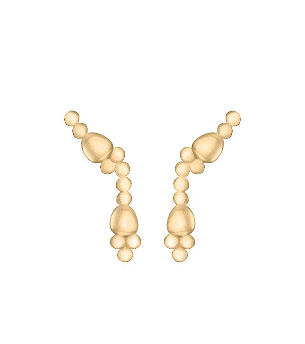 EARCUFF AFETO EM BANHO DE OURO