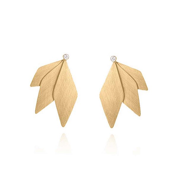 BRINCO GAIVOTA MAXI EM BANHO DE OURO