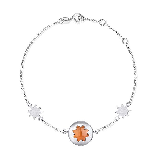 PULSEIRA ASTRAL CORNALINA PRATA