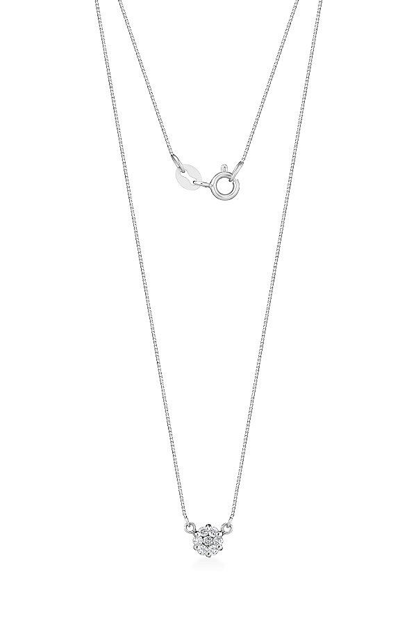 COLAR CELESTE OURO BRANCO