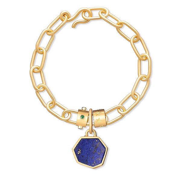PULSEIRA GALÁXIA COMPLETA EM BANHO DE OURO 18K