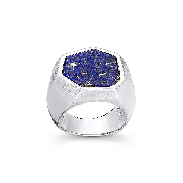ANEL GALÁXIA LAPIS LAZULI  PRATA